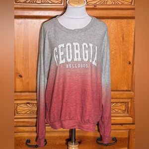 Women's Georgia Bulldogs Ombre Sweatshirt